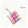 Cute Pastel Keyboard Fidget Toy Keychain With Clickable Buttons For Daily Stress Relief