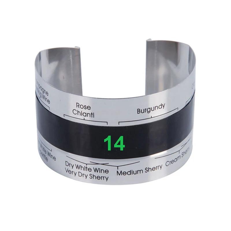 

LCD Display Stainless Steel Bottle Wine Thermometer Wine Collar Thermometer Bar Beverage Tool Bottle Snap Thermometer