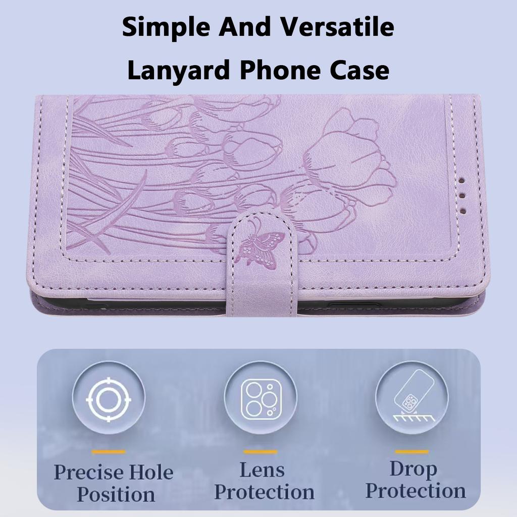 Luxury Tulip Cards Solt Wallet Flip Leather Phone Case For Google Pixel 10 Pro XL 9A 9 8 8A 7A 7 Bag Book Strap Kickstand Cover