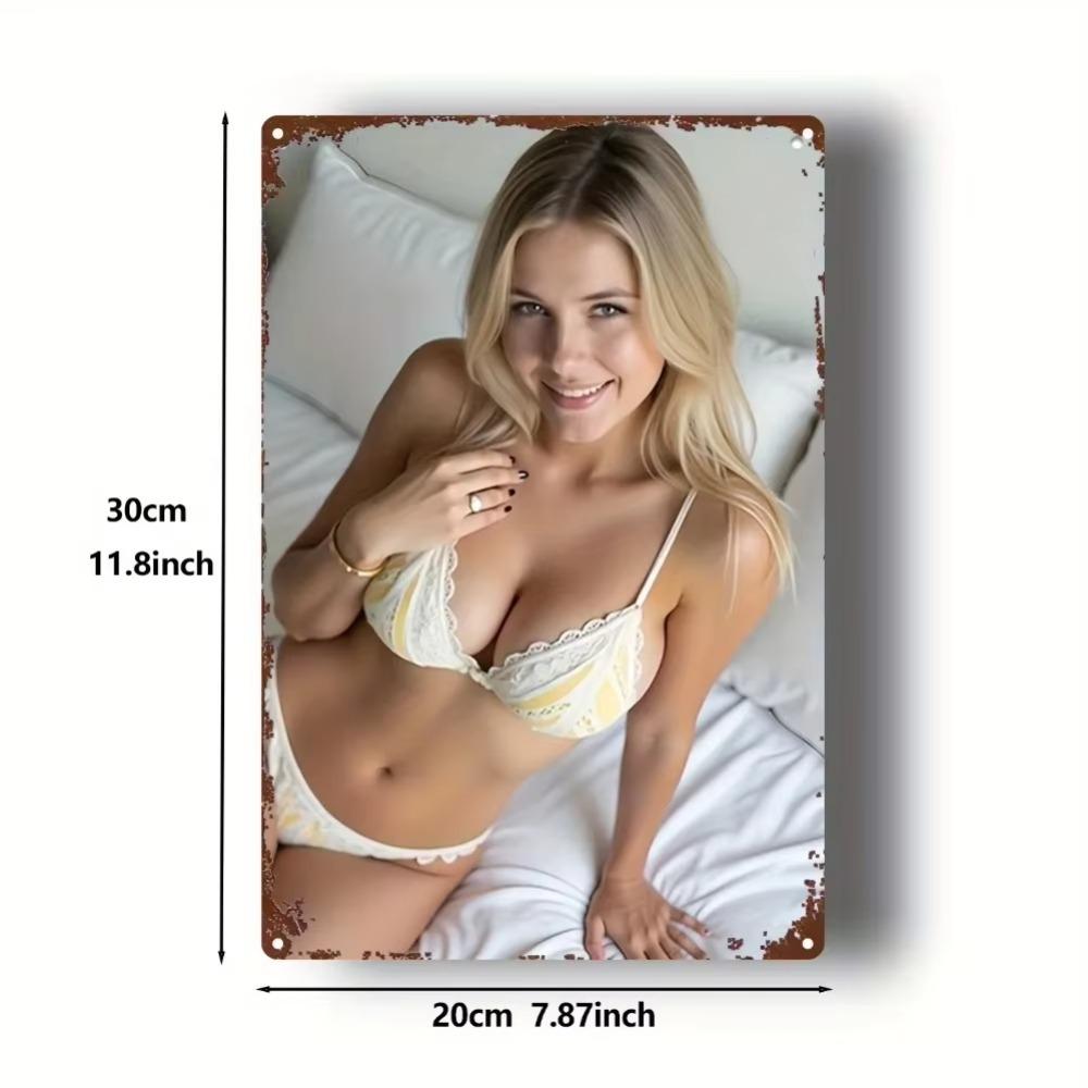 Vintage Metal Wall Decor 8x12 Inch Sexy Art Durable Kitchen Plaque Home Garden Bar