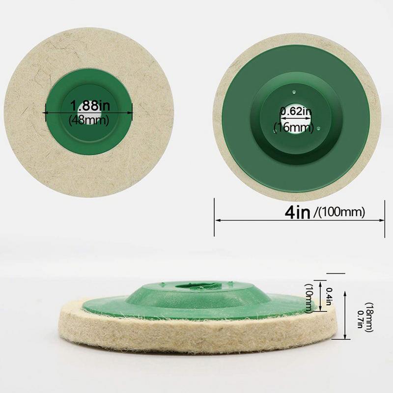 Angle Grinder Wool Polishing Wheel 4 Inch Round Wool Polishing Disc 10pcs Efficient Angle Grinder Wool Polishing Disc For Boats