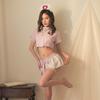 Sexy Lingerie Uniform Seduction Nurse Cosplay Sweet Perspective Top Sexy Pleated Skirt Split Suit Sao