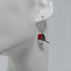 Enamel Alloy Bird Pendant Earrings