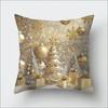 4PCS Christmas Decorative Pillow Cover Reindeer Snowman Cushion Case Sofa Living Room Throw Pillow Sham