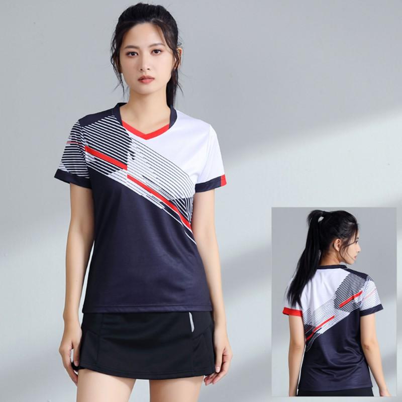 Quick Dry Breathable Badminton Set Men Women Short Sleeve Sportswear Training Competition Outfit Fall