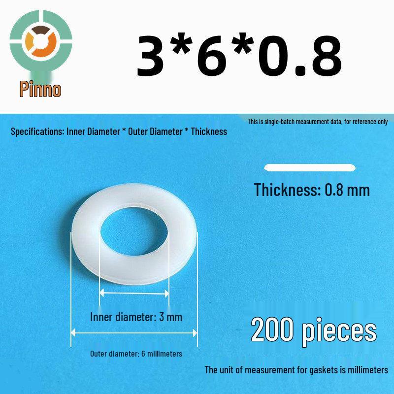 Thickened Nylon Plastic Flat Washer: Hard Plastic Gasket M2-M16