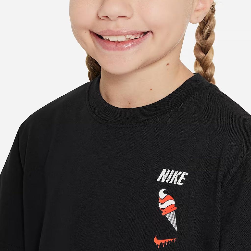Nike T Shirt Sportswear Black Kids' FV5495-010