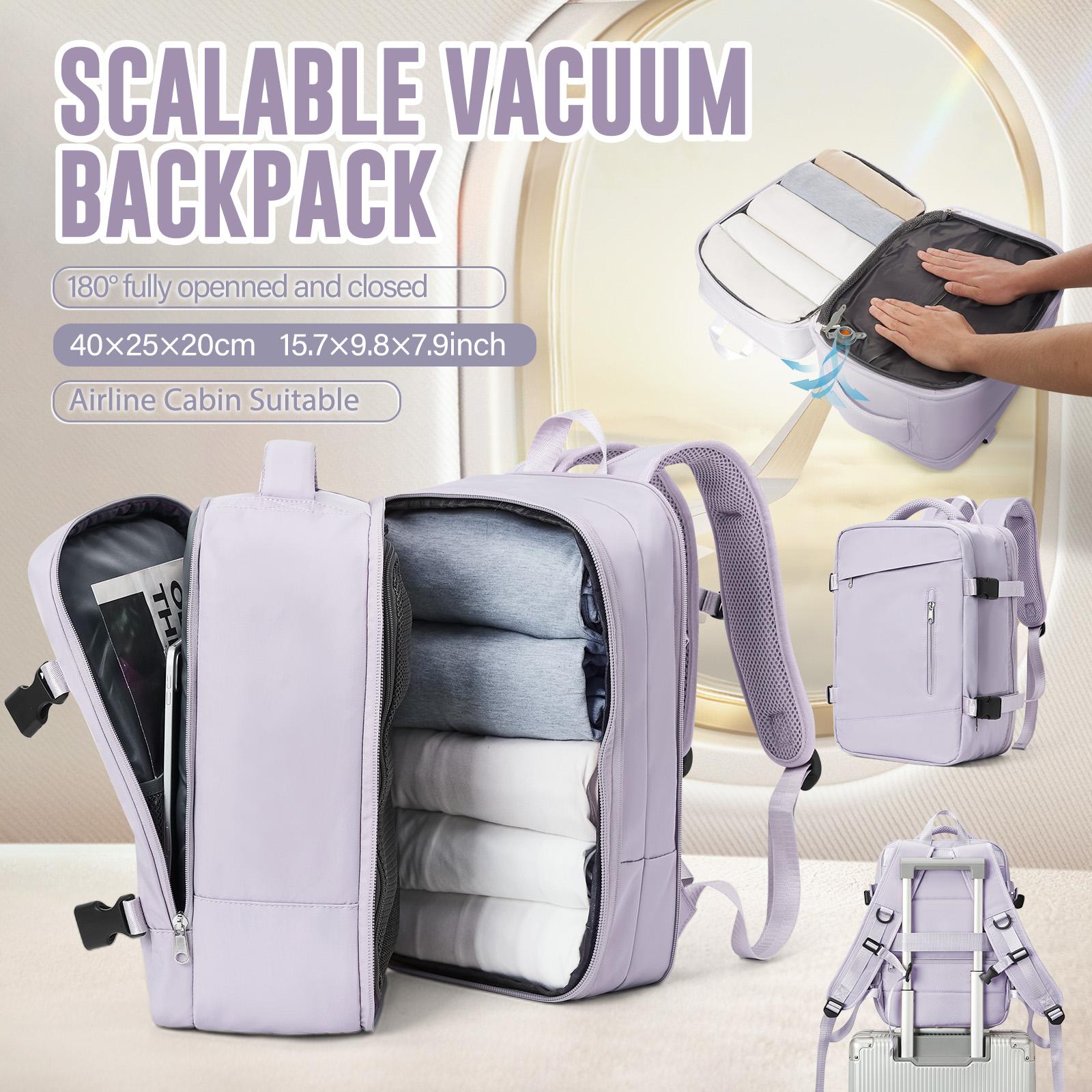 

Large Travel Backpack Vacuum Compression Backpack for Women Travel Carry on Business Day, Ryanair Backpack 40x20x25 Travel Bag фіолетовий