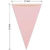 10 Fuß Rosa Weißgold Papier Dreieck Girlande Flagge Wimpelkette Wimpel Banner für Hochzeit Brautparty Geburtstagsfeier Heimdekoration