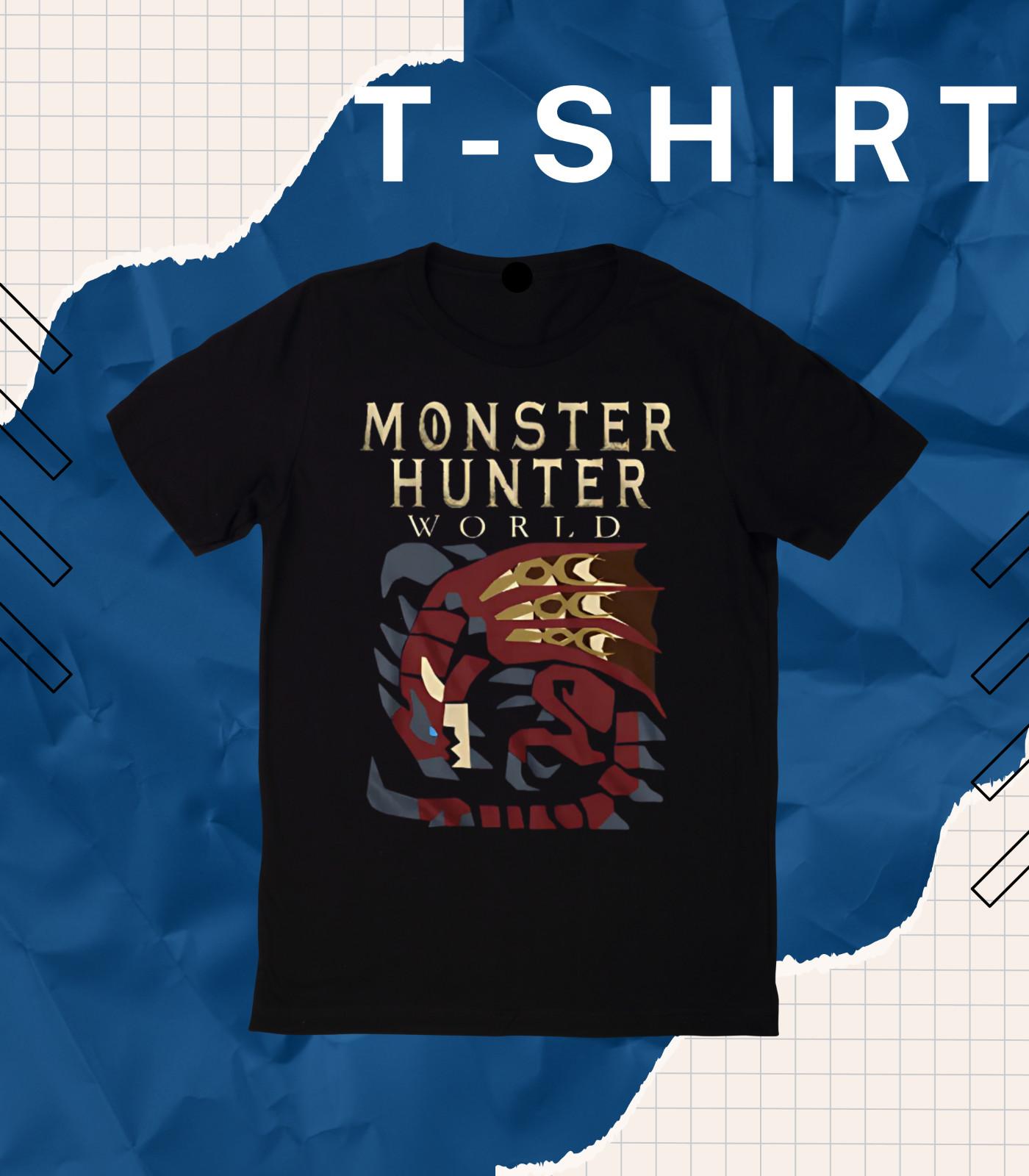

Monster Hunter World Big Red Dragon Men s T Shirt Mens Womens Tees Top Creature RPG Combat Beast EB. 4XL