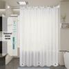 PEVA Waterproof 3D Bathroom Door Curtain - Transparent & No-Punch Installation