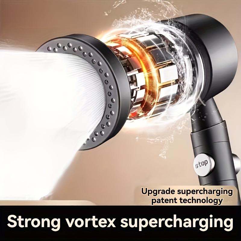 6 Spray Filter Shower Head ABS Portable High Pressure Large Strong Flow Shower Heads with Stop Button Universal Bathroom Nozzle