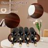 Wooden Wine Rack 2 Layer Wine Bottle Display Rack Non-slip Bottle Holders For Kitchen Pantry Bar Wine Cabinet Collection Display