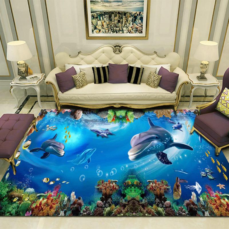 Ocean Style Series Carpet Living Room Tea Table Carpet Floor Mat Bedside Carpet Children's Crawl Carpet Kitchen Floor Mat