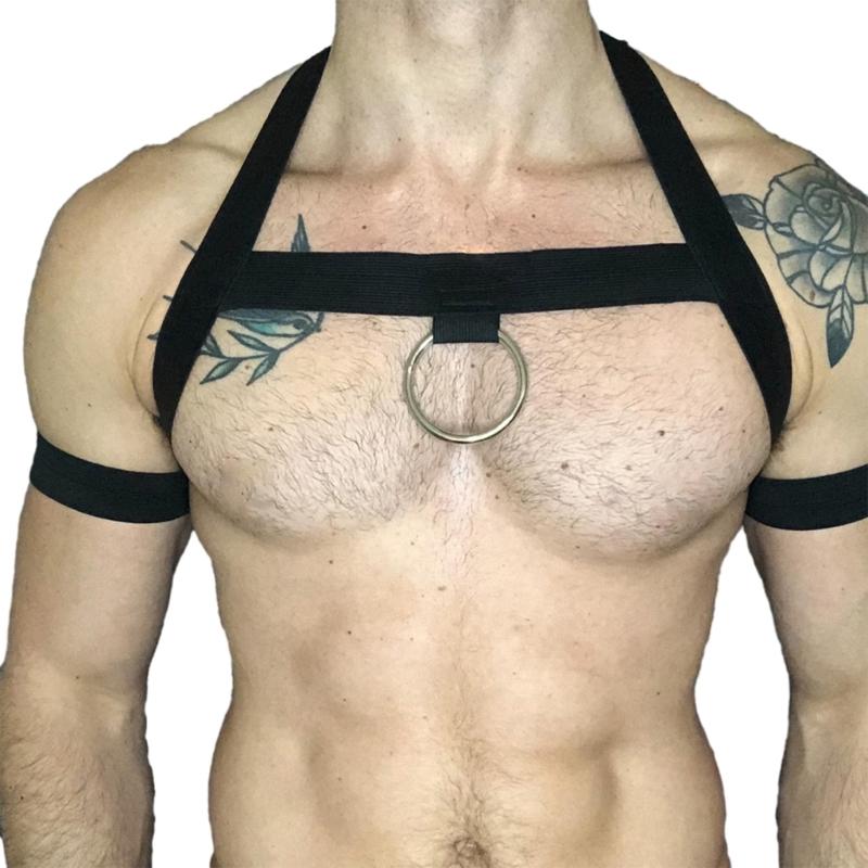 Elastic Body Chest Harness Chain Strap Leathers Punk Chain Choker Men Chest Harness Nightclub Cosplay Costume Accessory