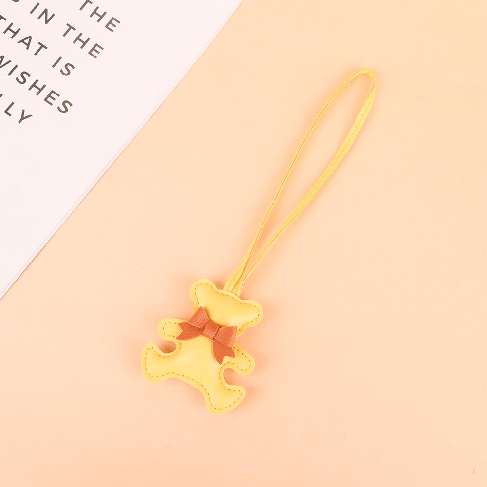 Charming Childlike Little Bear PU Leather Bag Charm простой медведя