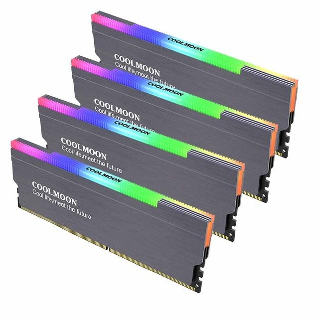4-1PCS RAM Heatsink Cooler 5V 3PIN ARGB PC Memory Cooling Vest Heat Sink Radiator for DDR2 DDR3 DDR4 DDR5 Desktop PC RAM Memory