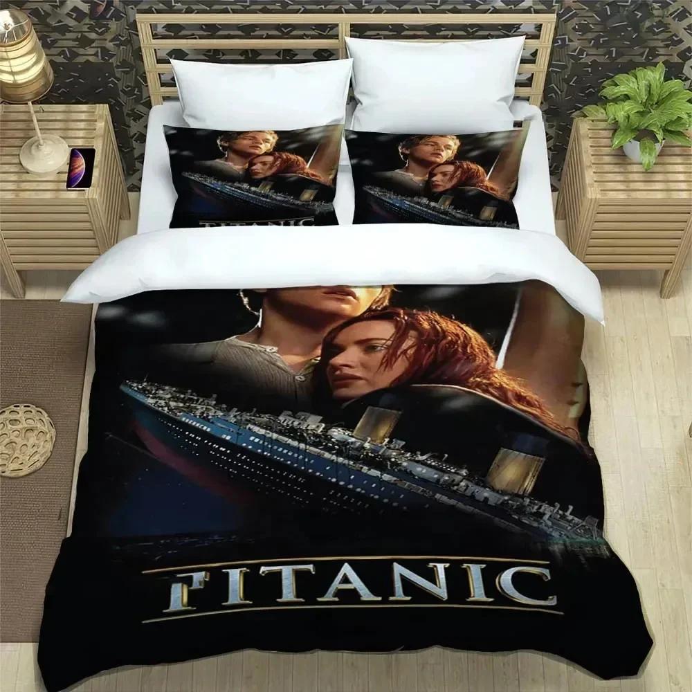 Luxury New 3D Print Movie Titanic Leonardo DiCaprio Bedding Set Duvet Cover Bed Set Quilt Cover Pillowcase Queen Size Boys Adult