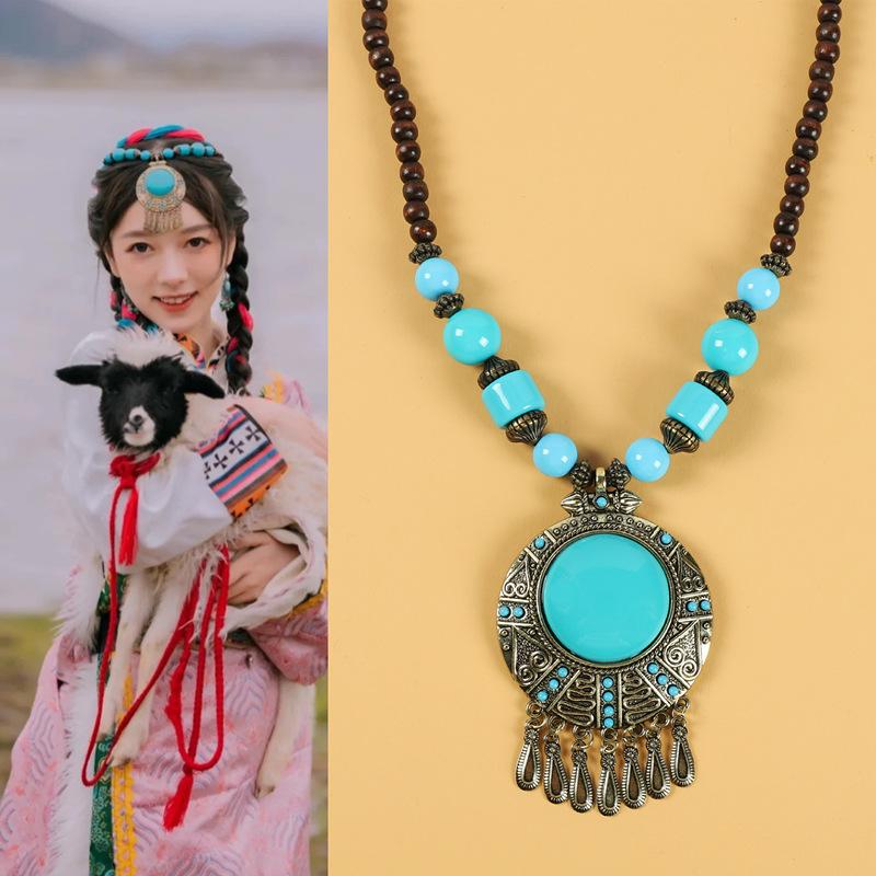 Xizang Retro Fringed Headdress, Forehead, Bohemian Collarbone Necklace, Pendant, Travel Photo Hair Jewelry, Women