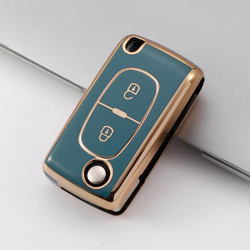 Mode TPU Autoschlüsselhülle Abdeckung Für Peugeot 207 307 308 407 607 807 Geschützter Schlüsselanhänger