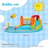 Children Bouncy Castle, Multifunctional Outdoor Water Park with Blower, Water Castle, Double Slide Water Slide