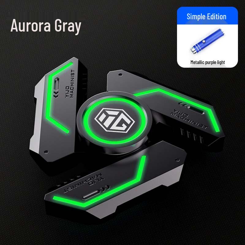 

Yi Jue Black Tech Светящийся спиннер: Игрушка для продвинутой декомпрессии, лимитированная серия, для мальчиков Metal