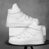 Pánské červené vysoké tenisky Pánské boty na silné podrážce pro volný čas Streetwear Hip Hop Skateboardingové boty Pánské boty Černé kožené tenisky