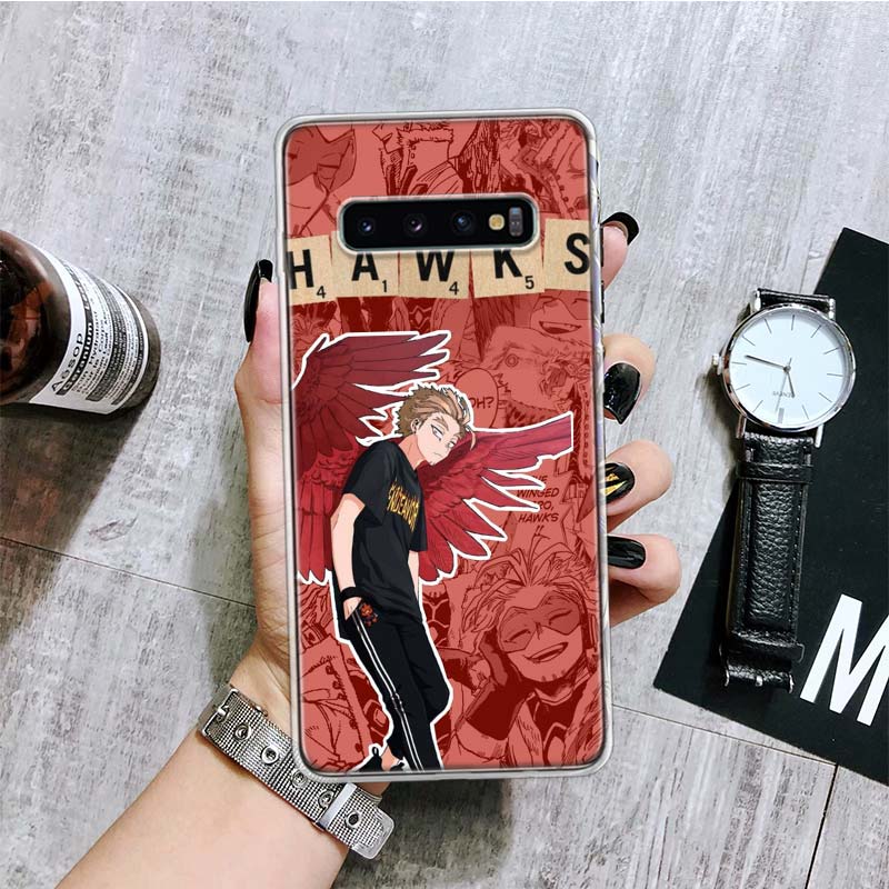 My Hero Academia Hawks Phone Case For Samsung Galaxy S20 FE S10 Plus S21 S22 Ultra S10E S9 S8 S7 Edge J4 + Fundas Cover Coque