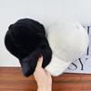 New Imitation Mink Baseball Cap Women's Autumn and Winter Versatile Big Head Circumference Warm Cap Showing Face Small Plush Hat