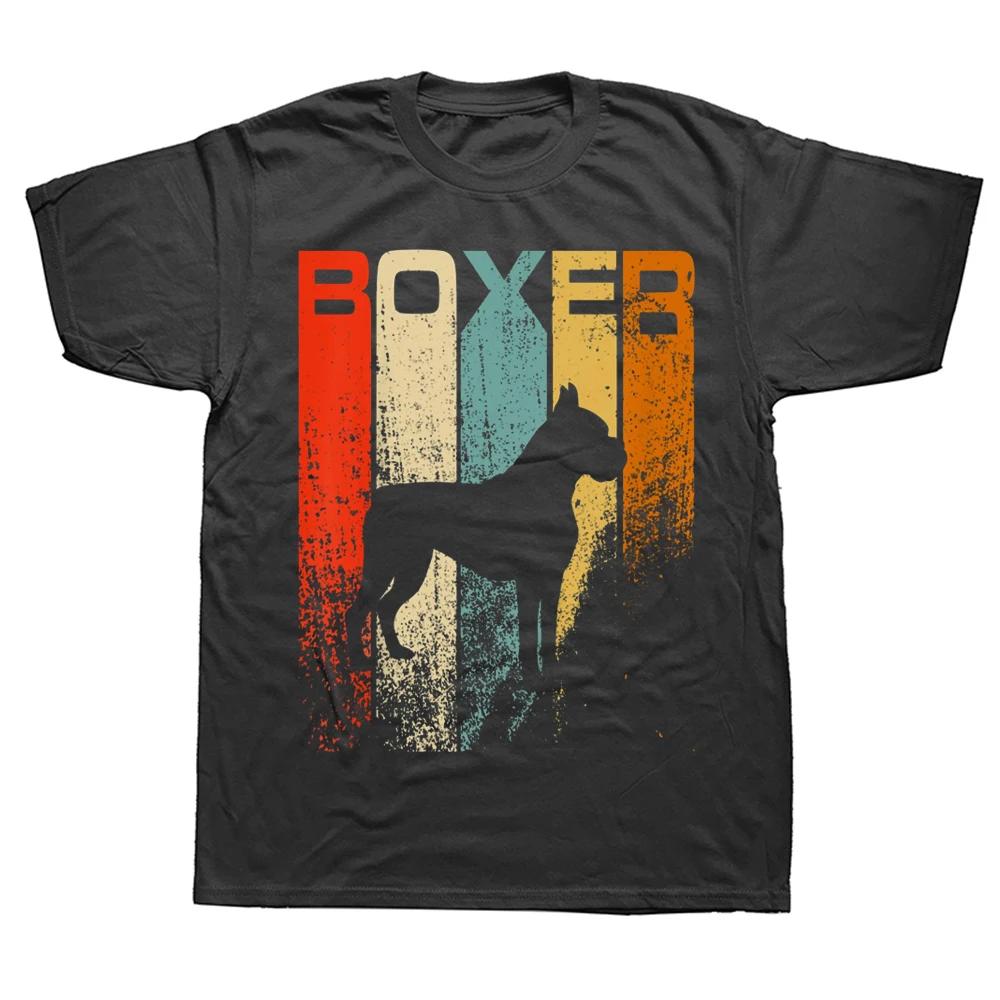 

Vintage I Lover Boxer Dogs T Shirts Summer Graphic Casual Fashion Cotton Streetwear Short Sleeve Men Large Size T shirt 4XL