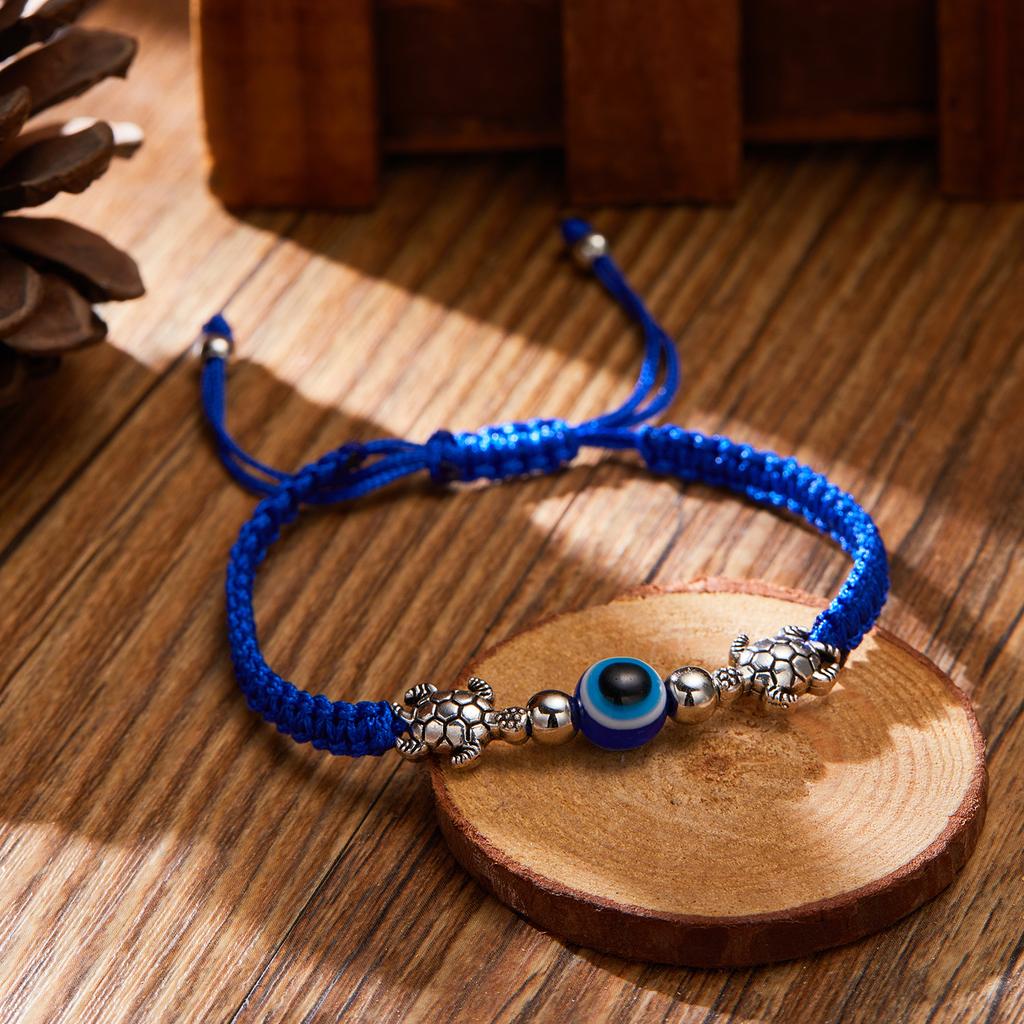 Turkish Lucky Blue Evil Eye Bracelets For Women Men Handmade Braided Red Black Blue Rope Demon Eye Bracelet Friendship Jewelry