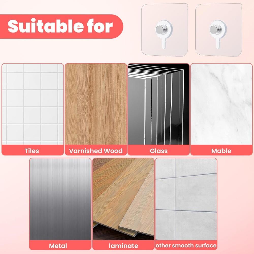 Adhesive Hooks - 20pcs Strong - For Picture Frame/Poster/Photo/Clock Nail-Free