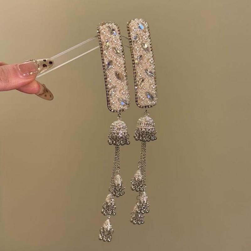 Elegant Tassels Hair Clip For Women Girls Versatile Alloy Long Tassels Hair Accessories  Simple Broken Hair Clip Gifts