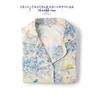 Monet Floral Double-Layer Gauze Pajamas for Women - Light Luxury All-Cotton Set for Spring and Autumn