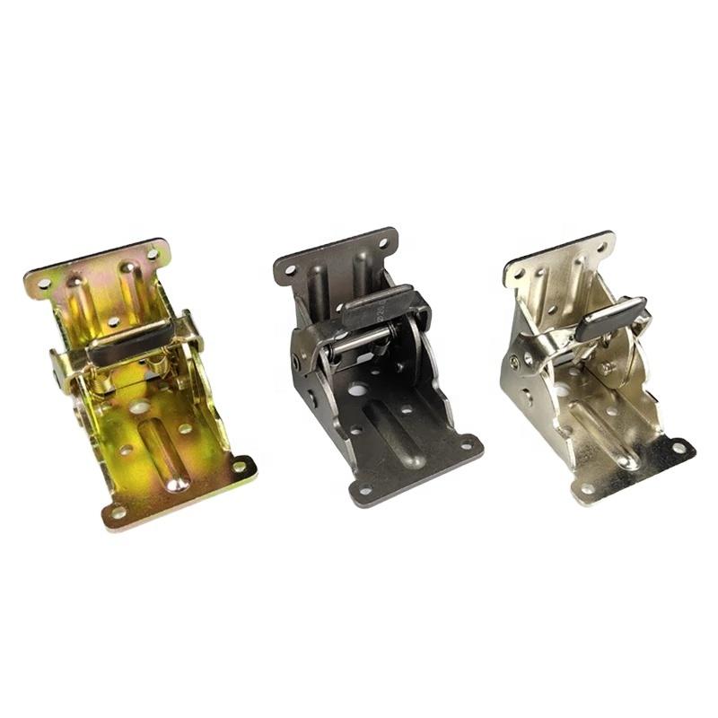 Modern 90 Degree Folding Metal Hinges Zinc-Colored Steel Furniture Leg Hinges for Living Room Bedroom Dining Gym Kitchen