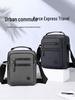 Men's Large Capacity Oxford Cloth Business Backpack & Crossbody Bag - Black
