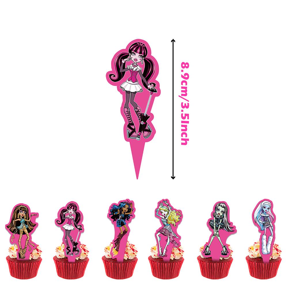 32 stk Monster High Festartikler Inkludert Banner, Kaketoppere, Ballonger