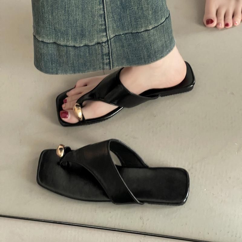 Fashion BL-Casual Soft Surface Flat Bottom Flip-flops Slippers Ladies 2025 Summer Beach Roman Cool Slippers