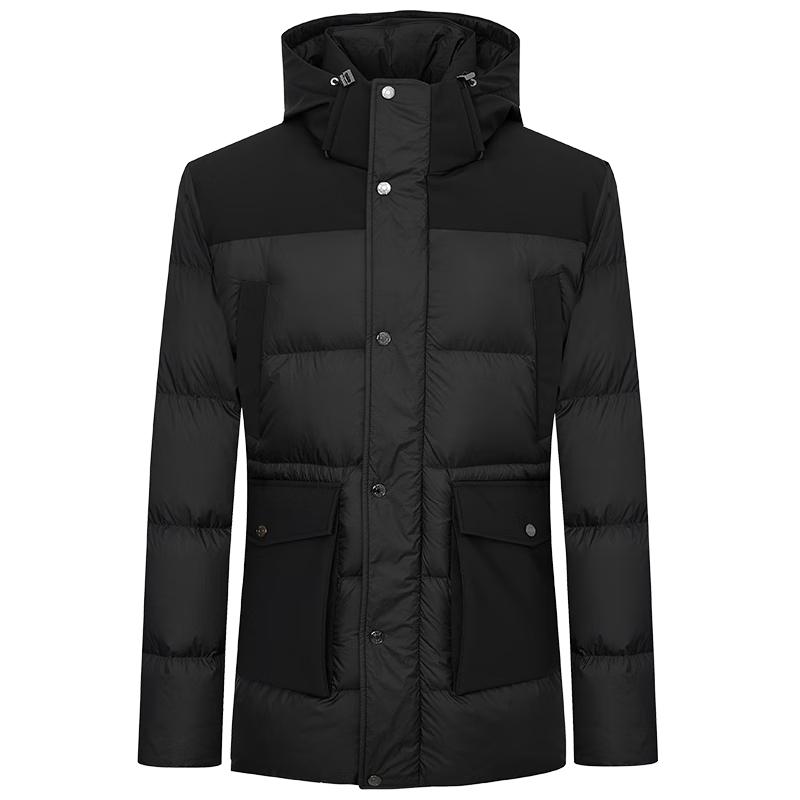 Baoxiniao Men s Business Casual Hooded White Duck Down Jacket L-48