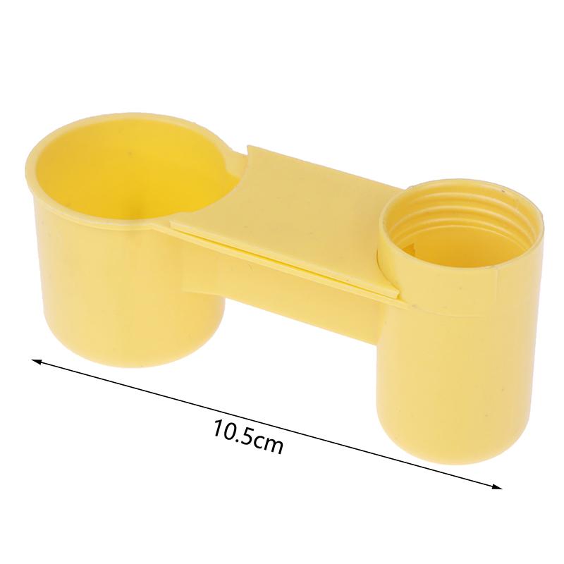 1pcs Plastic Pet Drinker Bowl Portable Water Bottle Feeding Cat Chicken Pigeon Parrot Hamster Double Nozzle Water Guide For Bird