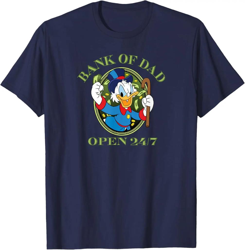 Hot Fashion Casual DuckTales Bank of Dad T-Shirt S-4XL Summer Unisex