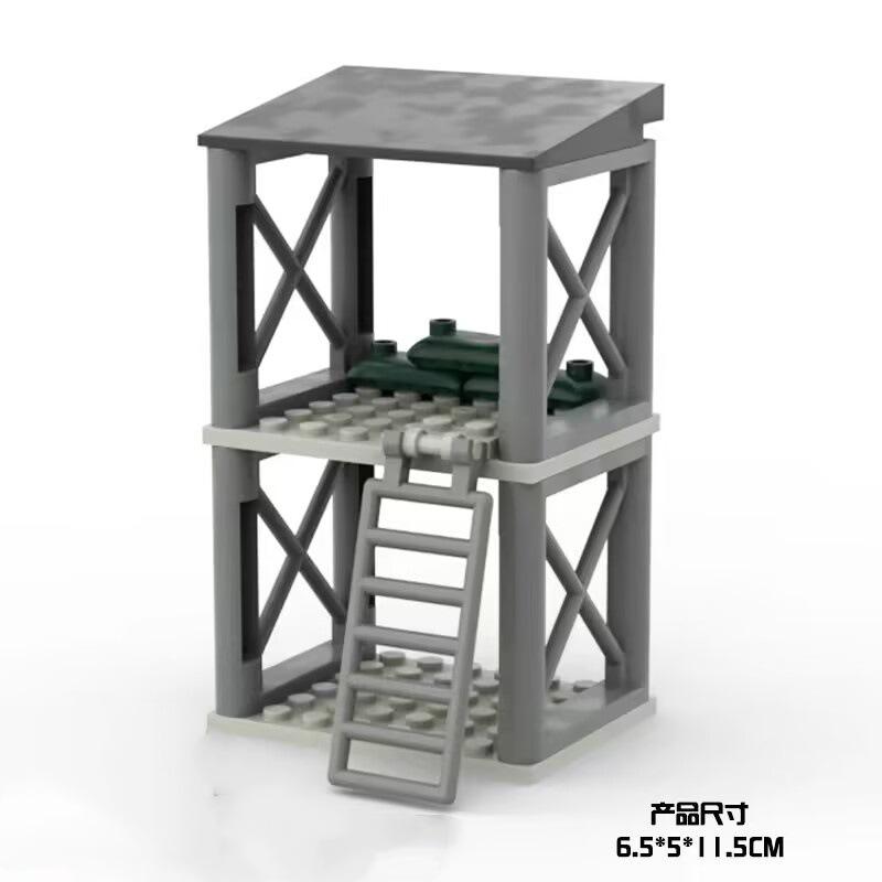 Military Series Sentry Tower Base Watchtower Prison Sentry Building Block Model Assembled Toy Compatible