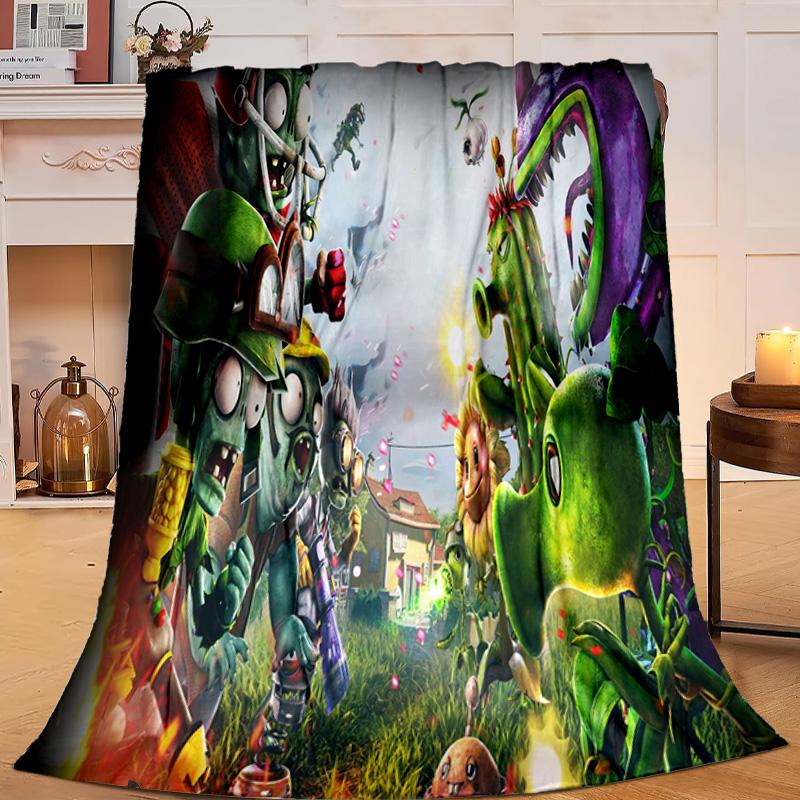 1PC Zombie Party  Flannel Blanket Gift, Suitable for Both Men And Women, Soft Ideal for Beds And Sofa, Birthday Or Christmas Gift