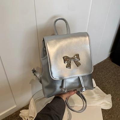 Mode Pu Bogen frauen Rucksäcke Pendeln Vielseitige Taschen für Frauen Heißer Verkauf Einfachheit