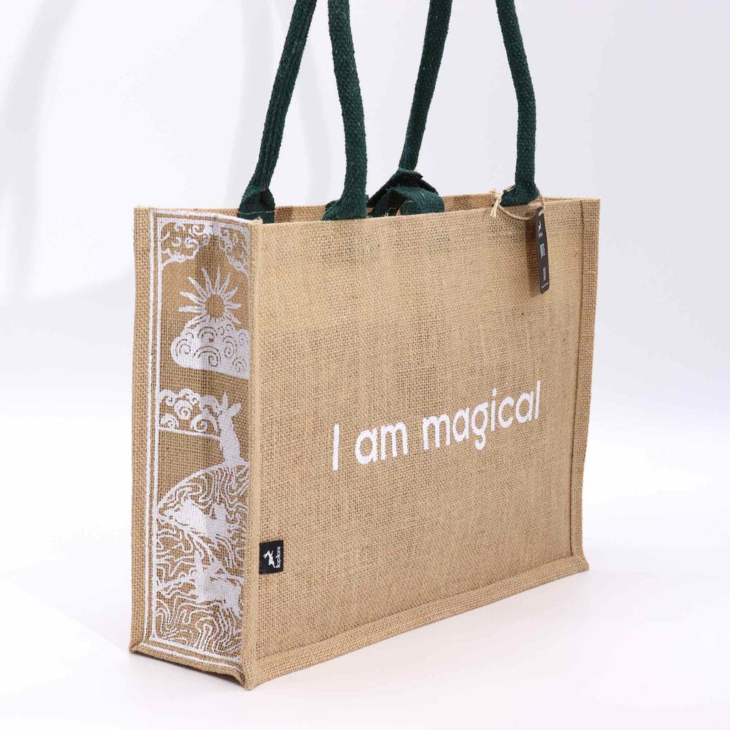 Jute Tote Bag Large - Hop Hare