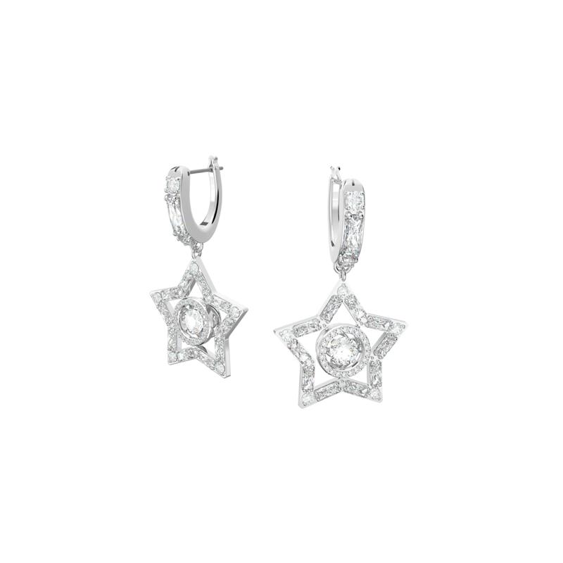 Swarovski Stella large hoop earrings white 5617767