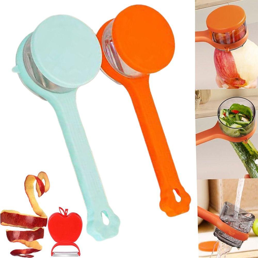 

Easy to Clean Peelers Peeling With Storage Box Multi-Function Peeling Cutter Kitchen Utility Tools помаранчевий