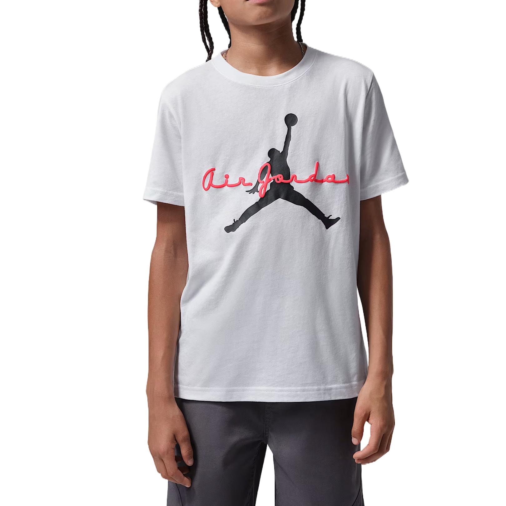 Jordan Flight Essentials T-Shirt Solid Color Short Sleeve Crew Neck Kids tops IU5291-100 S