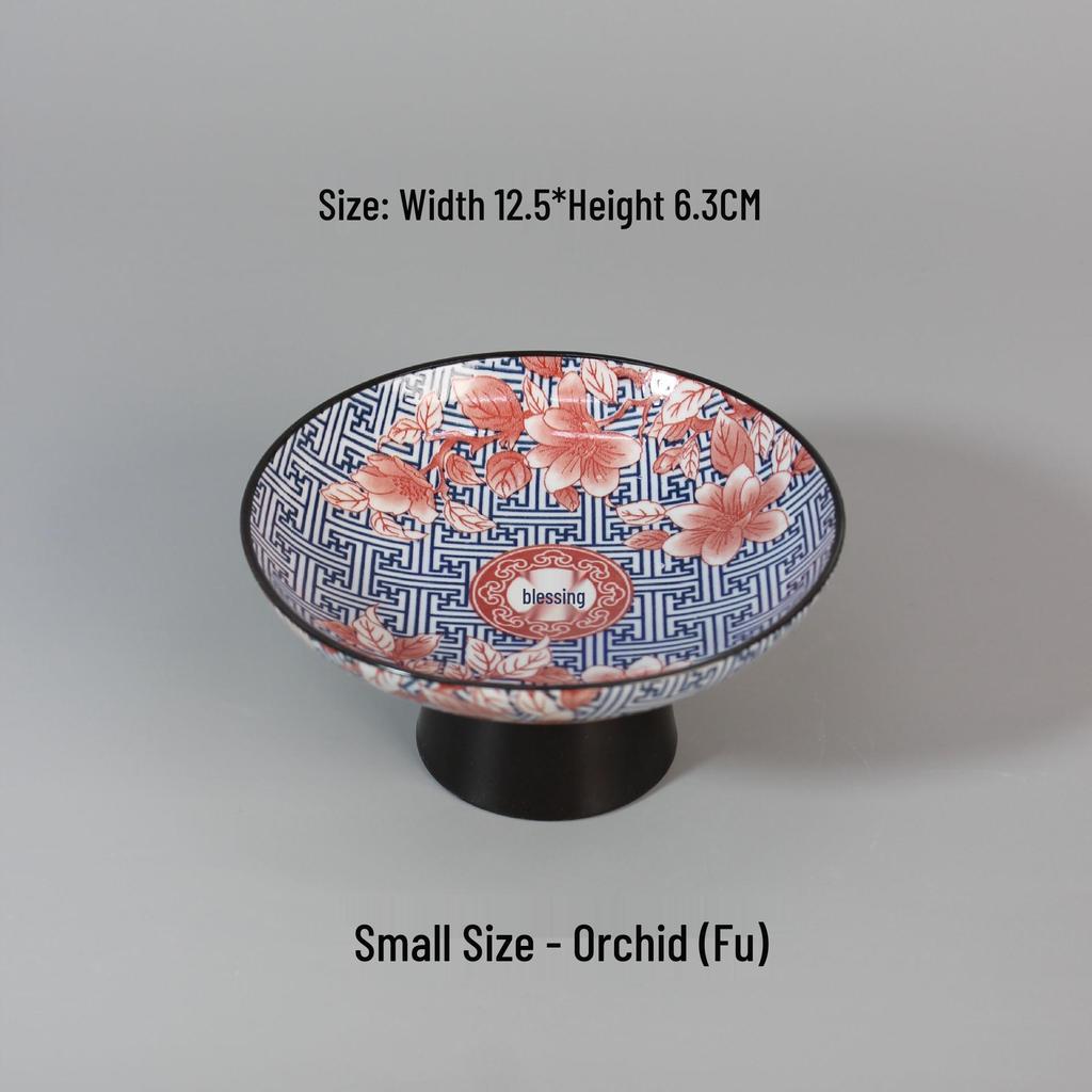 Chinese Blue and White High-Footed Porcelain Pastry Plate - Small Size for Fruit, Tea, Snacks, Nuts, or Pot Stand