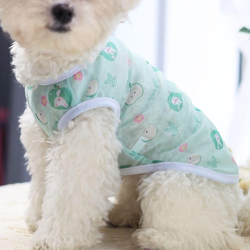 Desene animate drăguț animal de companie vestă subțire cățeluș vară respirabil plasă îmbrăcăminte pentru pisici câini pisică jachetă haine pentru câini mici